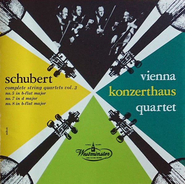 Schubert - Vienna Konzerthaus Quartet – Complete String Quartets, Vol. 3, Japan 1987 Westminster 32XK-6