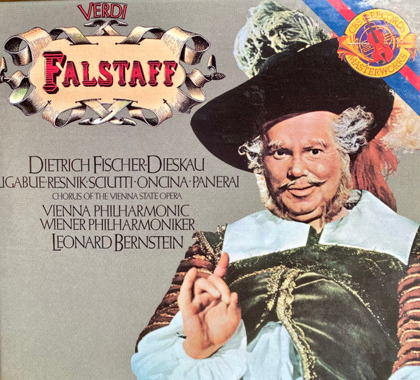 Verdi – Falstaff, Wiener Philharmoniker, Chor Der Wiener Staatsoper, Leonard Bernstein. 2xCD Box Set E.U. 1987 CBS – M2K42535