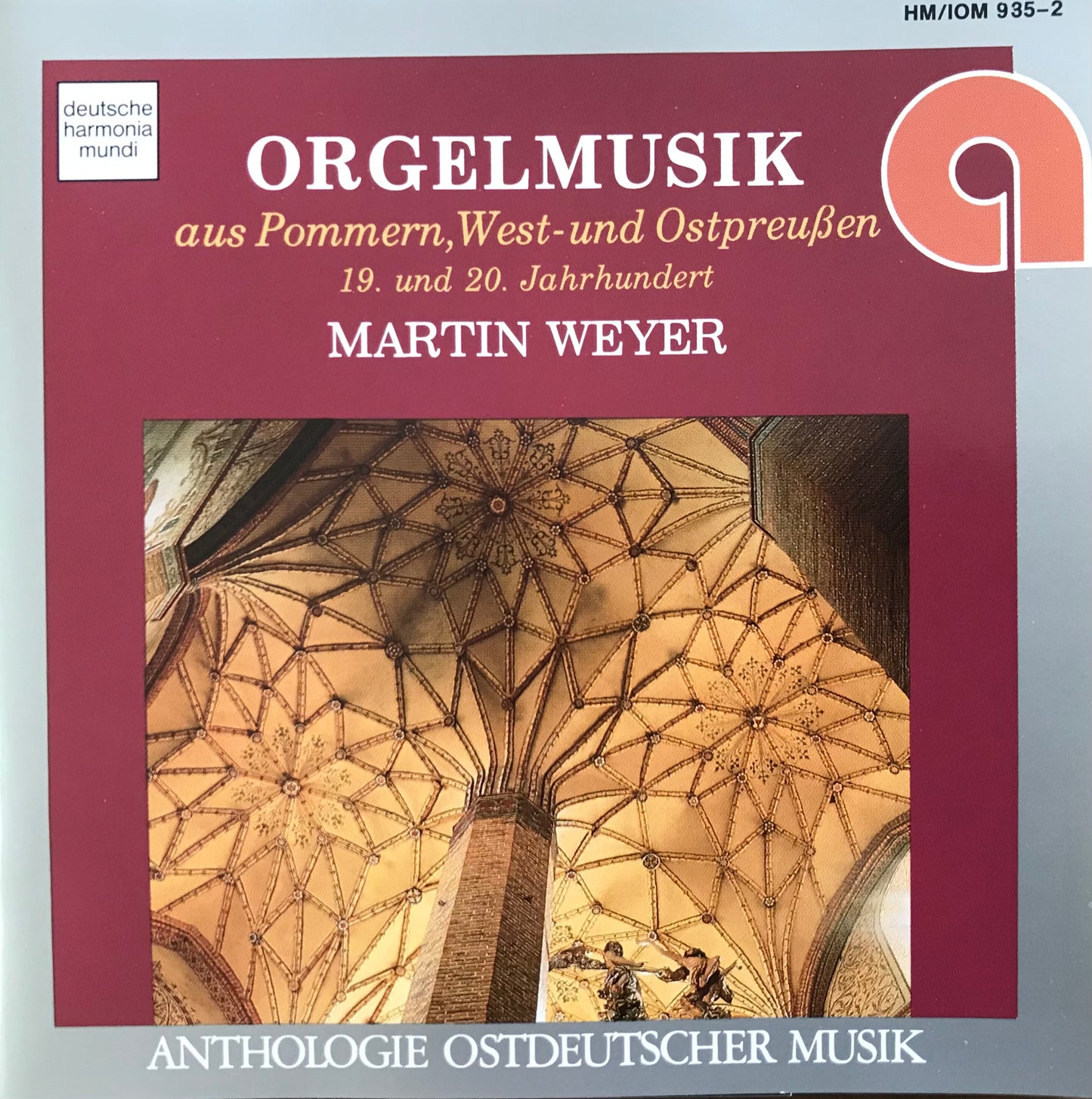 Martin Weyer – Orgelmusik, 2xCD W. Germany 1989 Deutsche Harmonia Mundi – HM/IOM 935-2