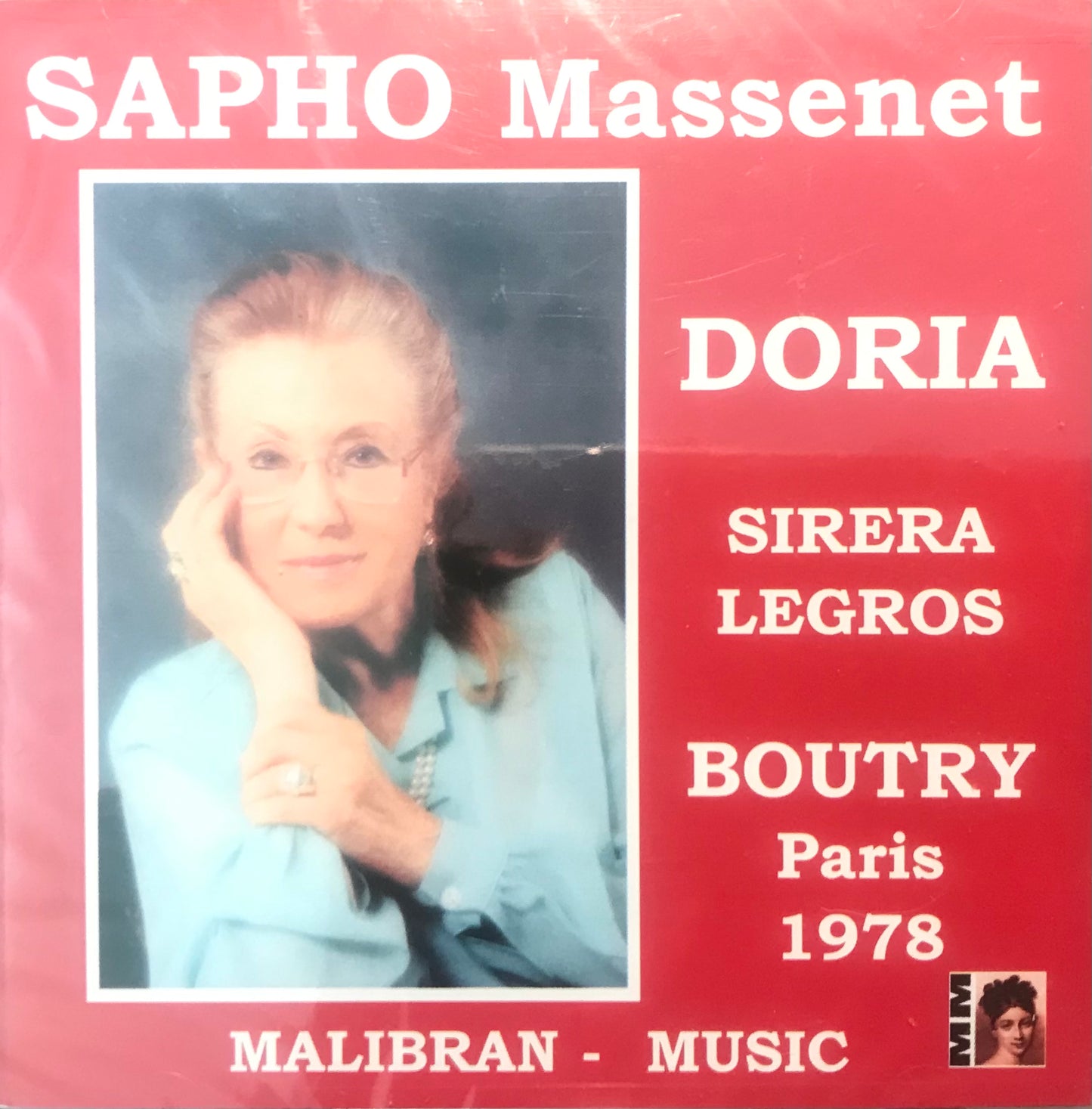 Jules Massenet, Renée Doria – Sapho, 2xCD France Malibran-Music – CDRG 103
