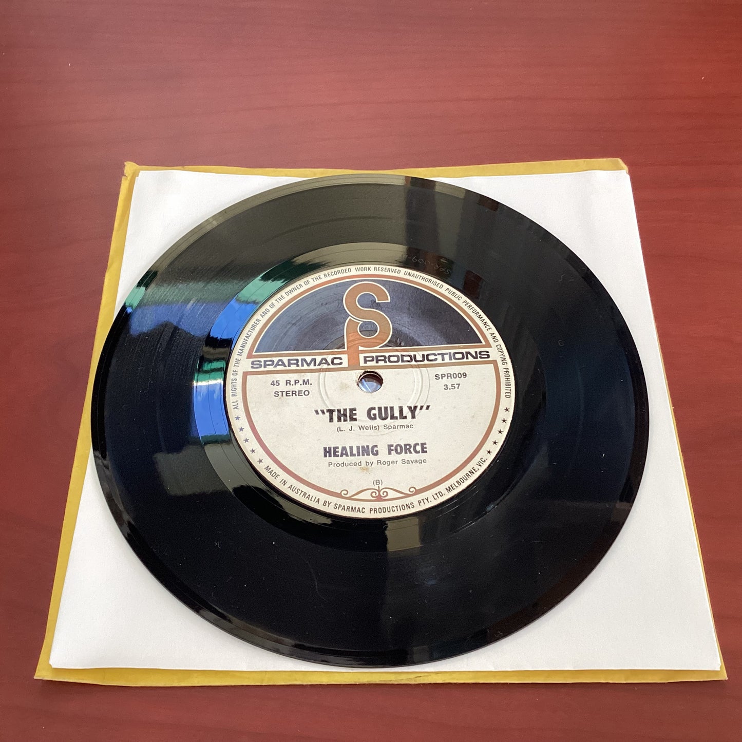 Healing Force – Golden Miles, 7" Single, Australia 1971, Sparmac Productions – SPR009