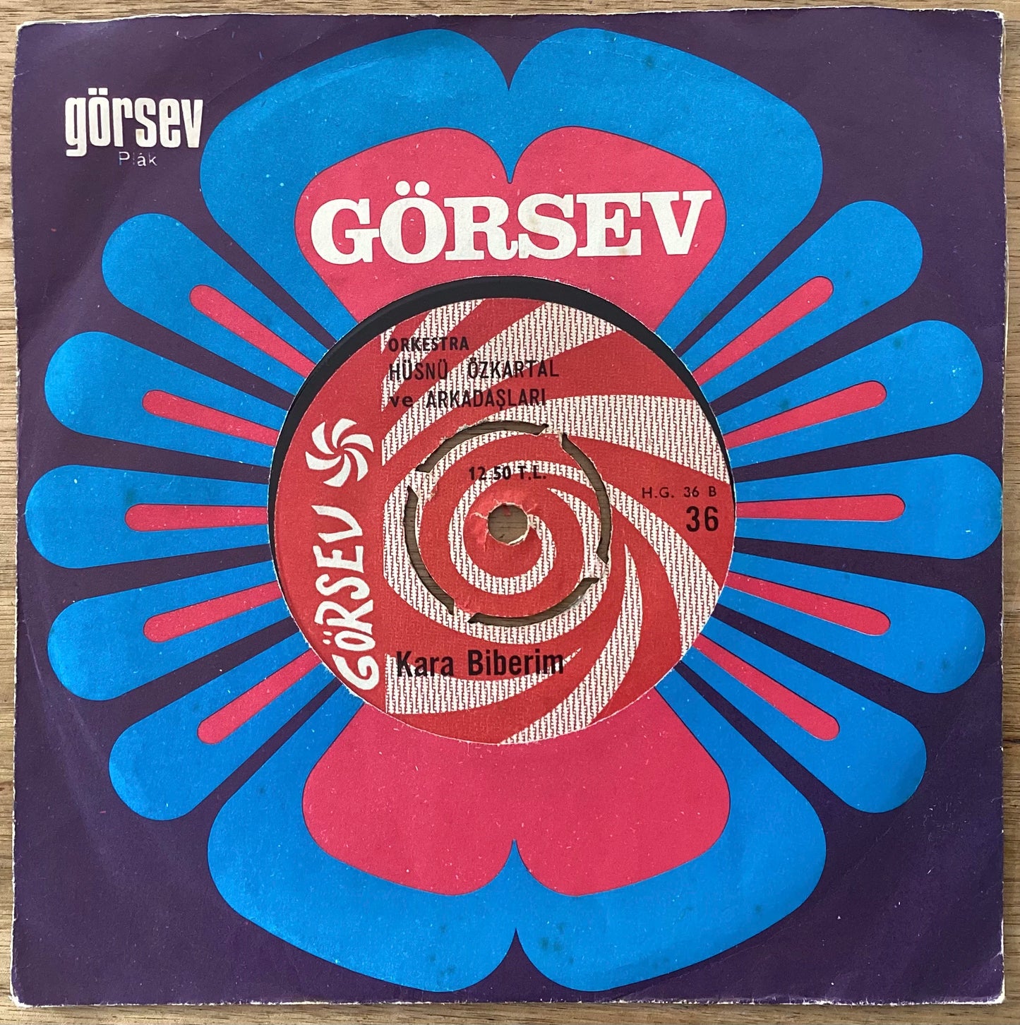 Hüsnü Özkartal Ve Arkadaşları – Trakya Karşılaması / Kara Biberim. Görsev – 36, Turkish 7" Single