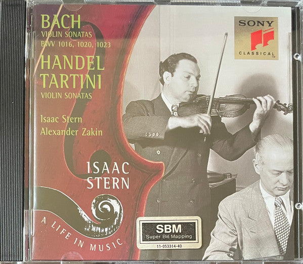 Bach, Handel, Tartini, Isaac Stern, Alexander Zakin – Violin Sonatas BWV 1016, 1020, 1023 / Violin Sonatas, EU 1996 Sony Classical – SMK 68361