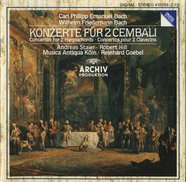 C.P.E. Bach & W.F. Bach . Concertos For 2 Harpsichords, Reinhard Goebel. W. Germany 1986 Archiv Produktion – 419 256-2