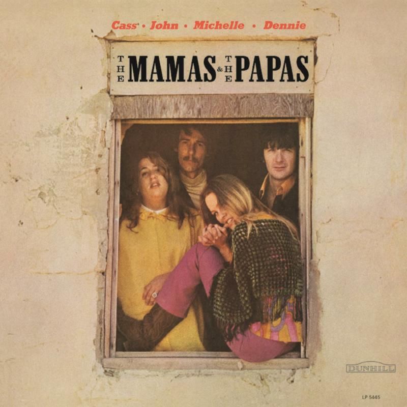 The cover art features a photograph of the members of The Mamas & The Papas, with the band's name and album title 'The Mamas & The Papas' prominently displayed.