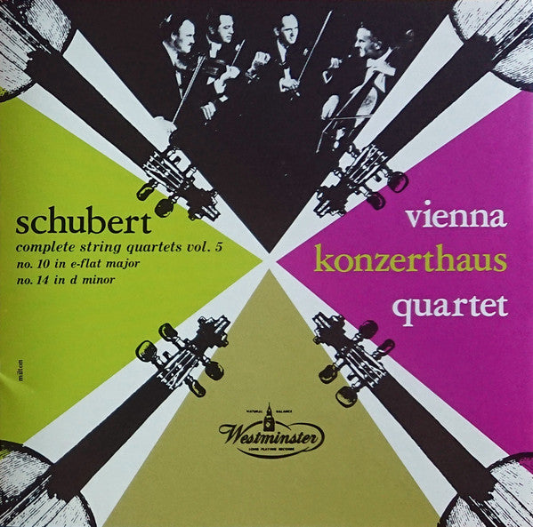 Schubert - Vienna Konzerthaus Quartet – Complete String Quartets, Vol. 5, Japan 1987 Westminster 32XK-8