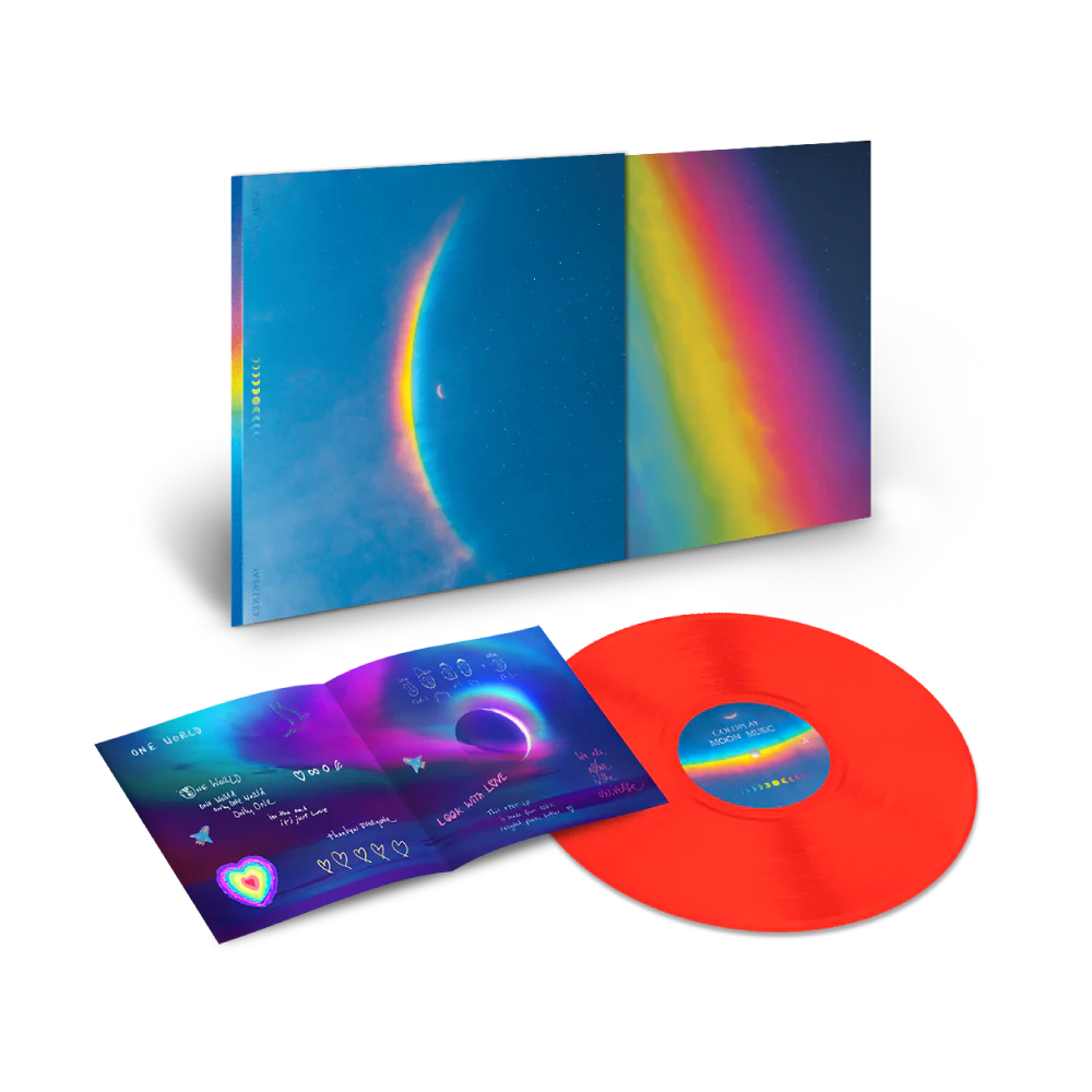 cover art for Moon Music red vinyl LP by Coldplay