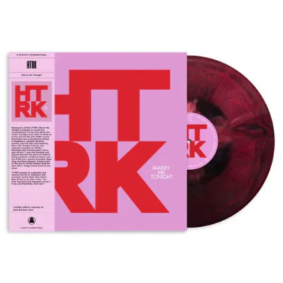 cover art for Marry Me Tonight pink & black vinyl LP by HTRK