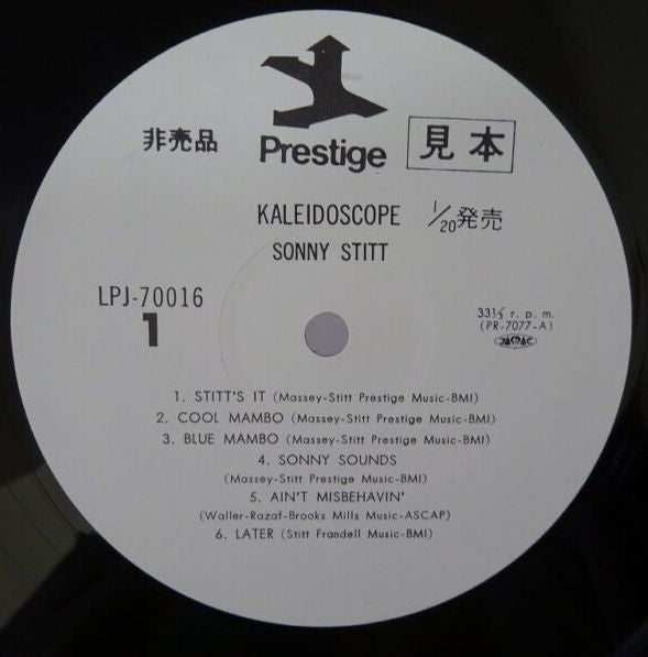 Sonny Stitt - Kaleidoscope, Mono Prestige LPJ-70016 Japan Promo. Vinyl + OBI