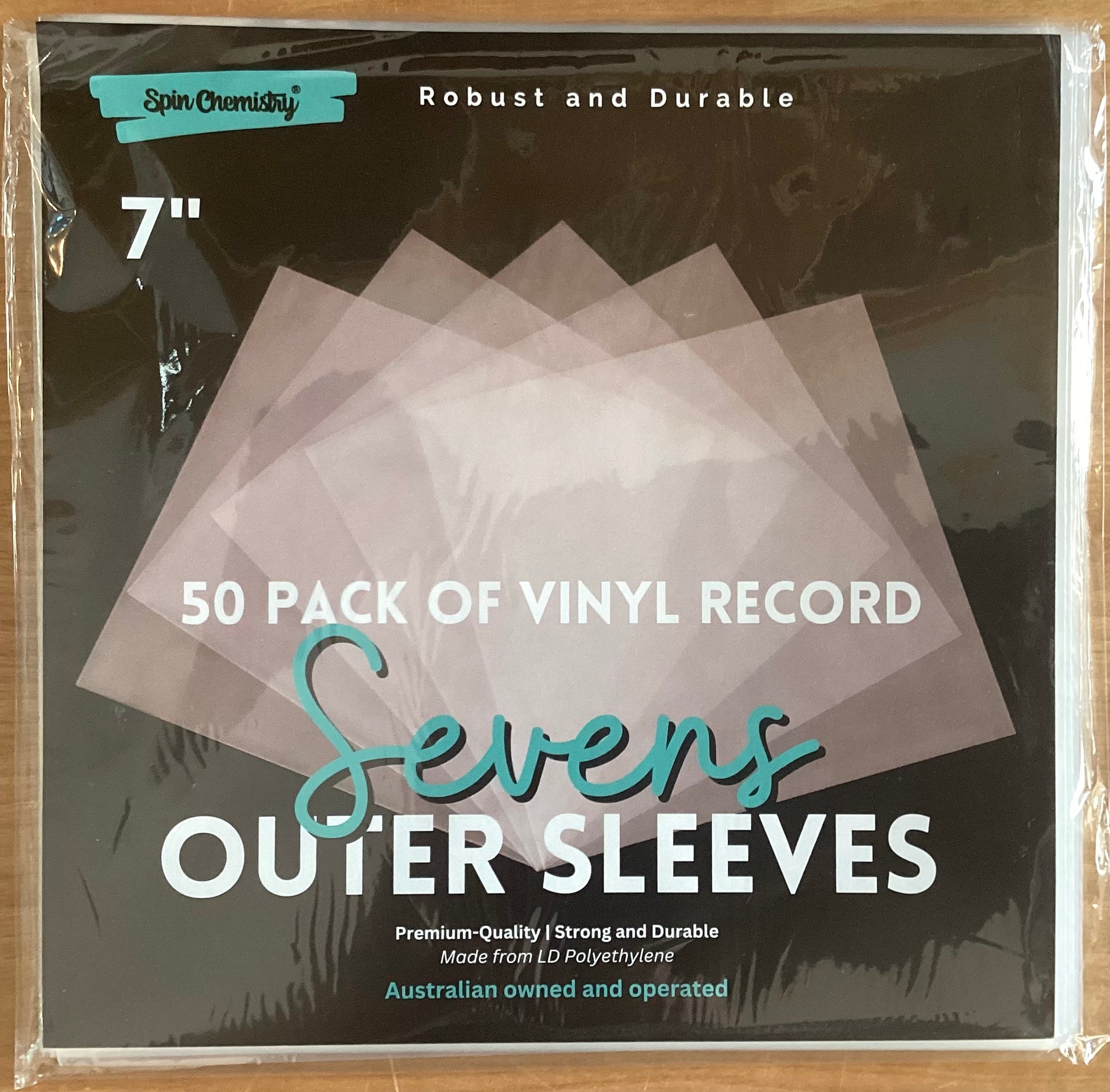 image of 50-pack 7-inch vinyl record outer sleeves