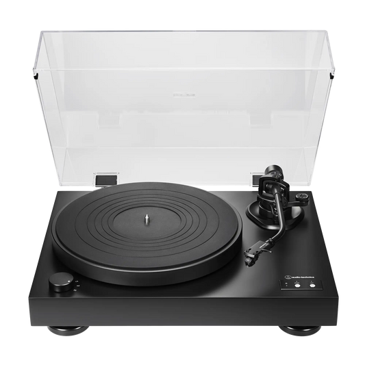front view of Audio-Technica AT-LP8X direct-drive turntable with free Shibata stylus