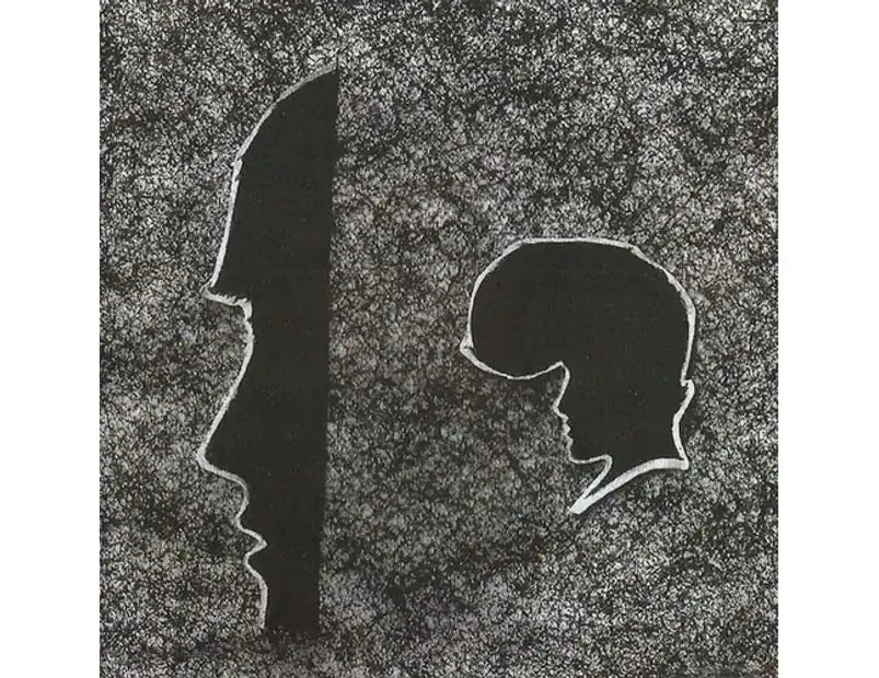 Self-Titled coloured vinyl by Charlie Megira Und The Hefker Girl, indie rock LP, abstract mono toned cover