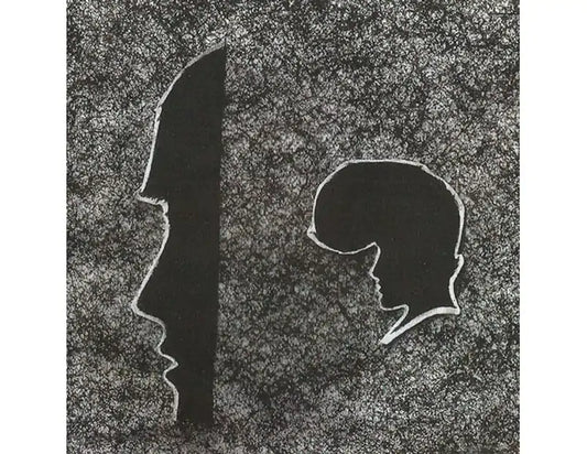 Self-Titled coloured vinyl by Charlie Megira Und The Hefker Girl, indie rock LP, abstract mono toned cover