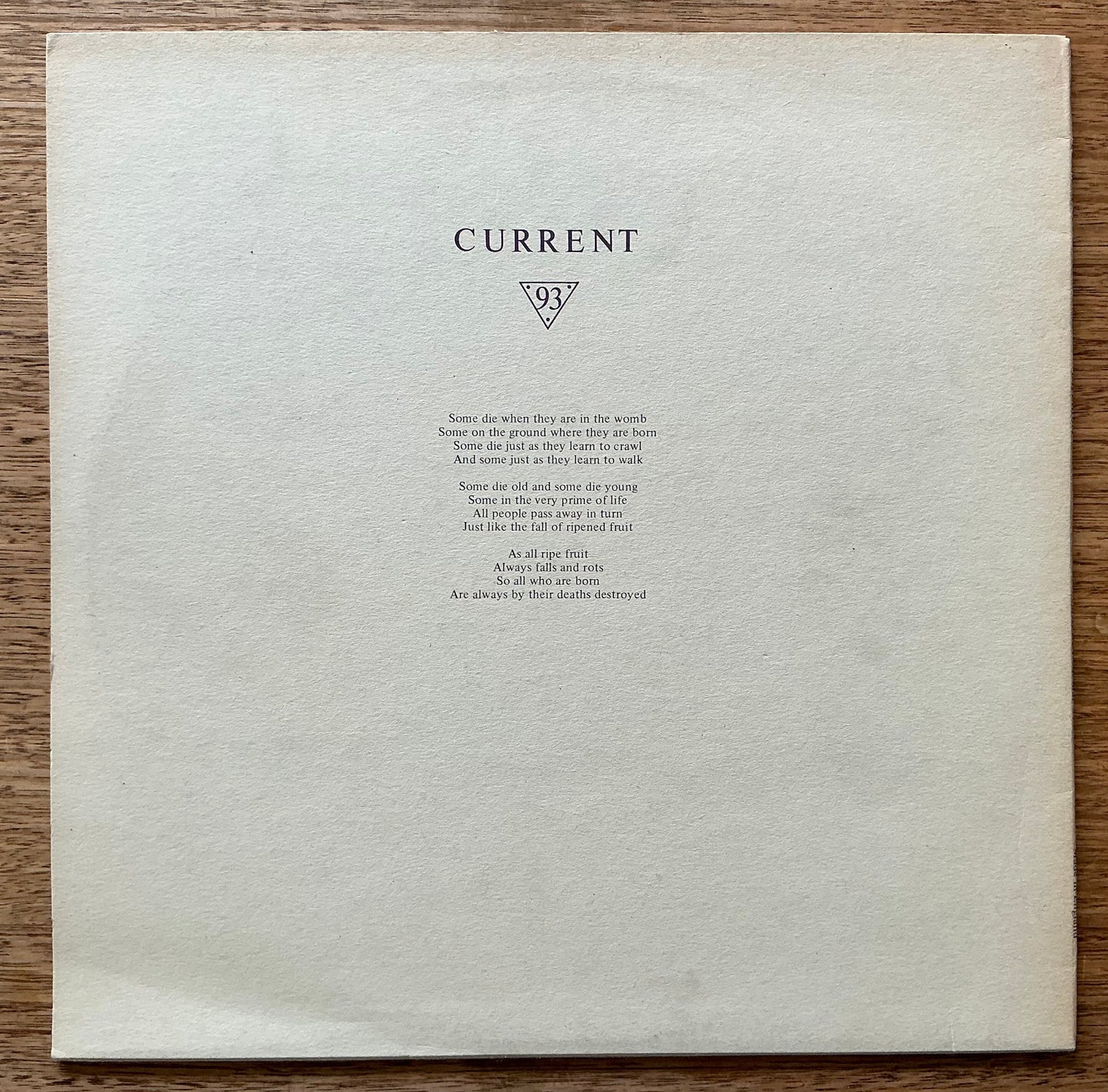 Current 93 ‎– Imperium, UK 1987, Maldoror ‎– MAL 777. Vinyl LP