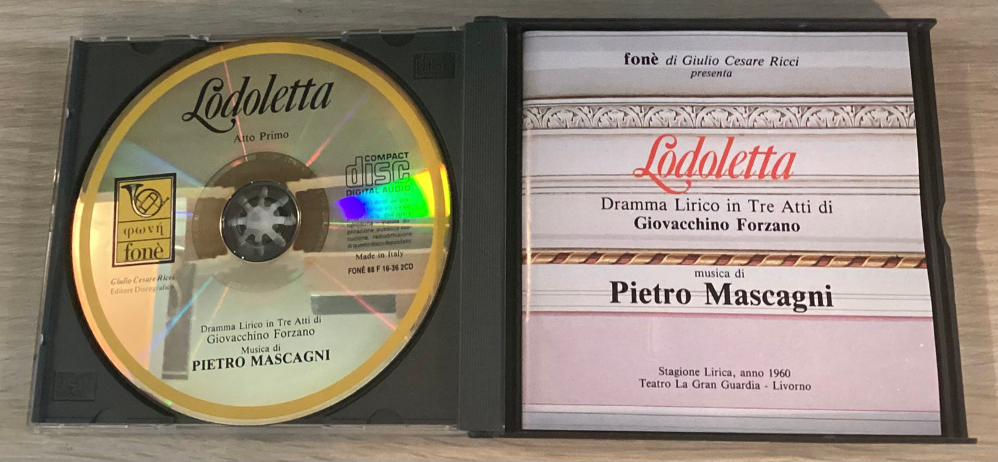 Pietro Mascagni – Lodoletta, Giovacchino Forzano. Italy Fonè ‎– 88 F 16-36 2xCD