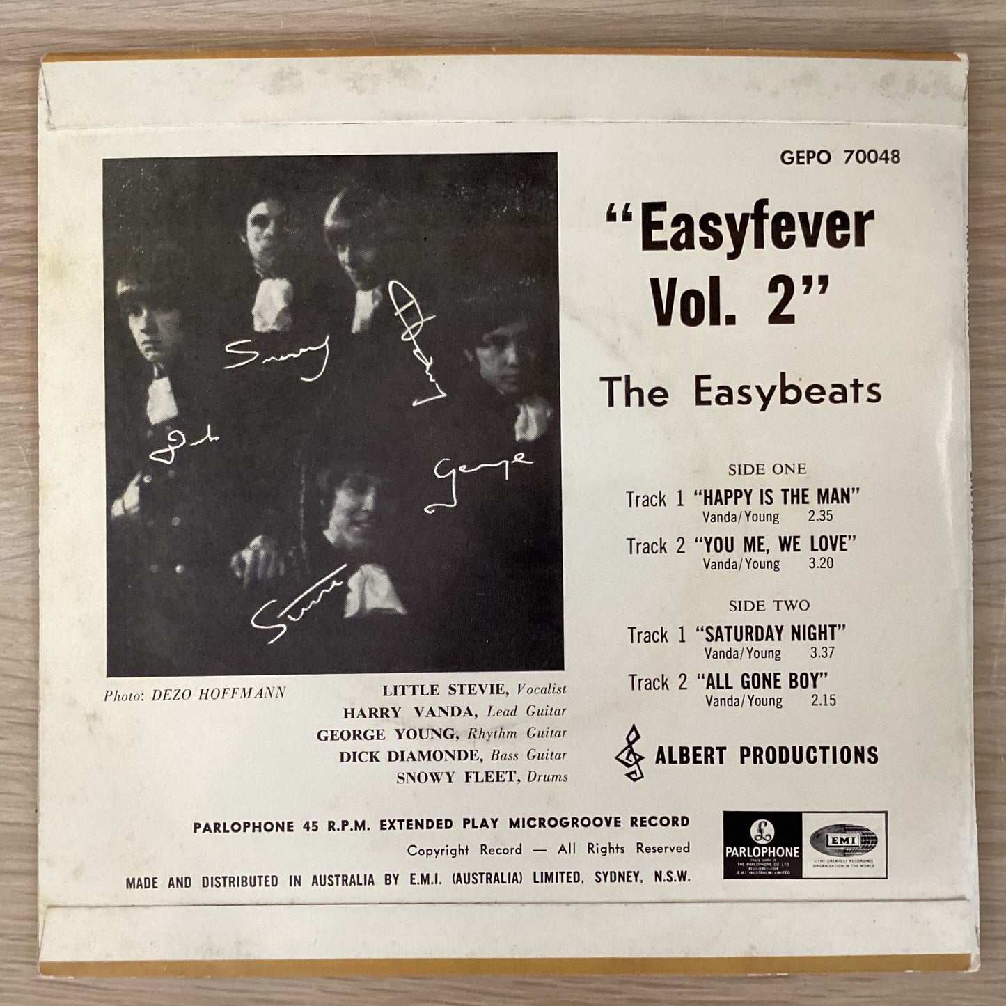 The Easybeats ‎– Easyfever Vol. 2, Australia 1967 Parlophone ‎– GEPO-70048 EP
