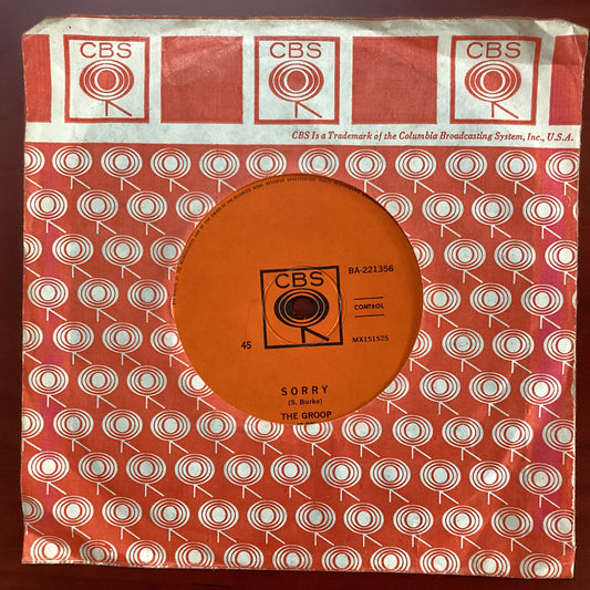The Groop, Sorry - Who Do You Love, 7" Single, Australia 1966, CBS ‎– BA-221356