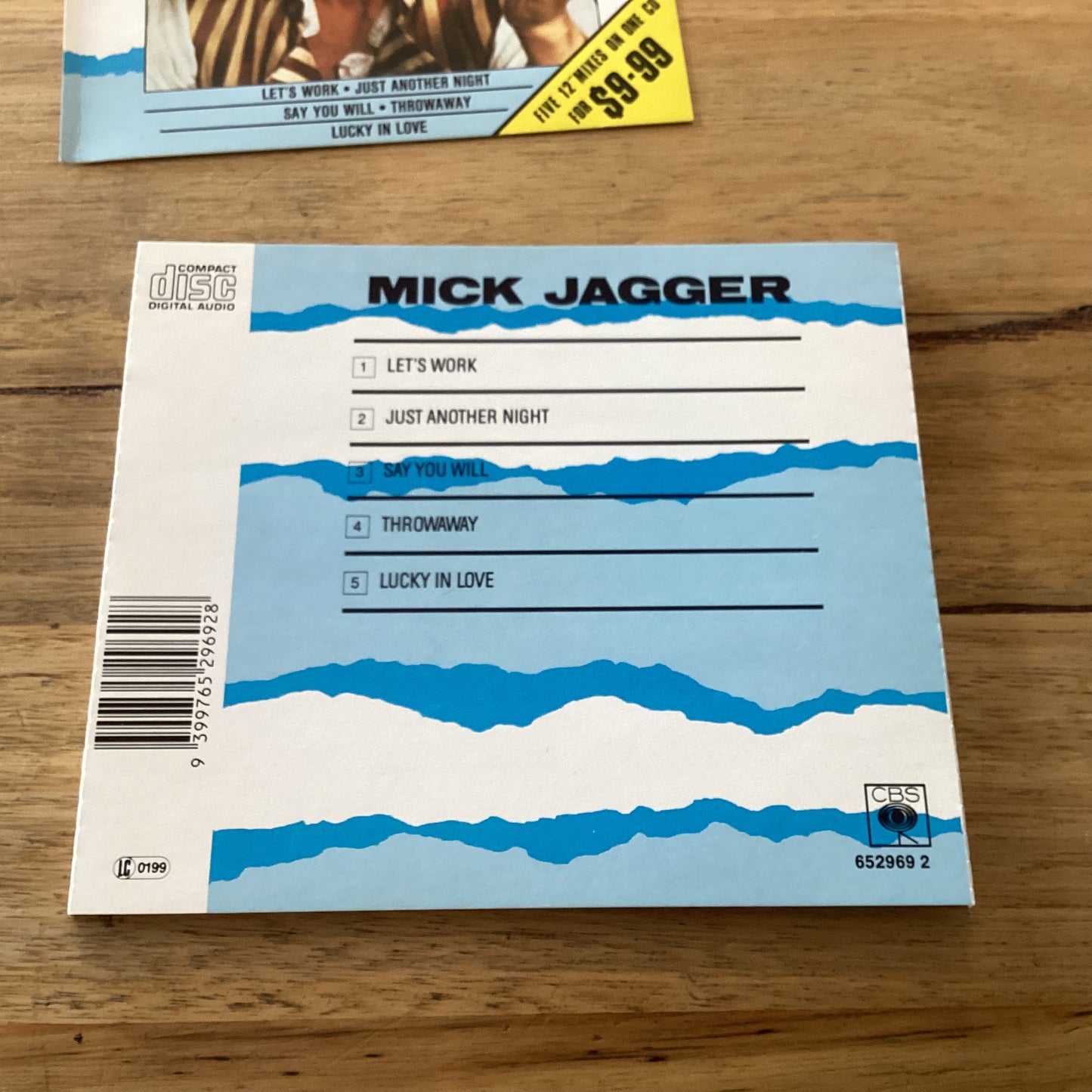 Mick Jagger – The 12" Mixes, Australia 1988 CD, CBS – 652969 2