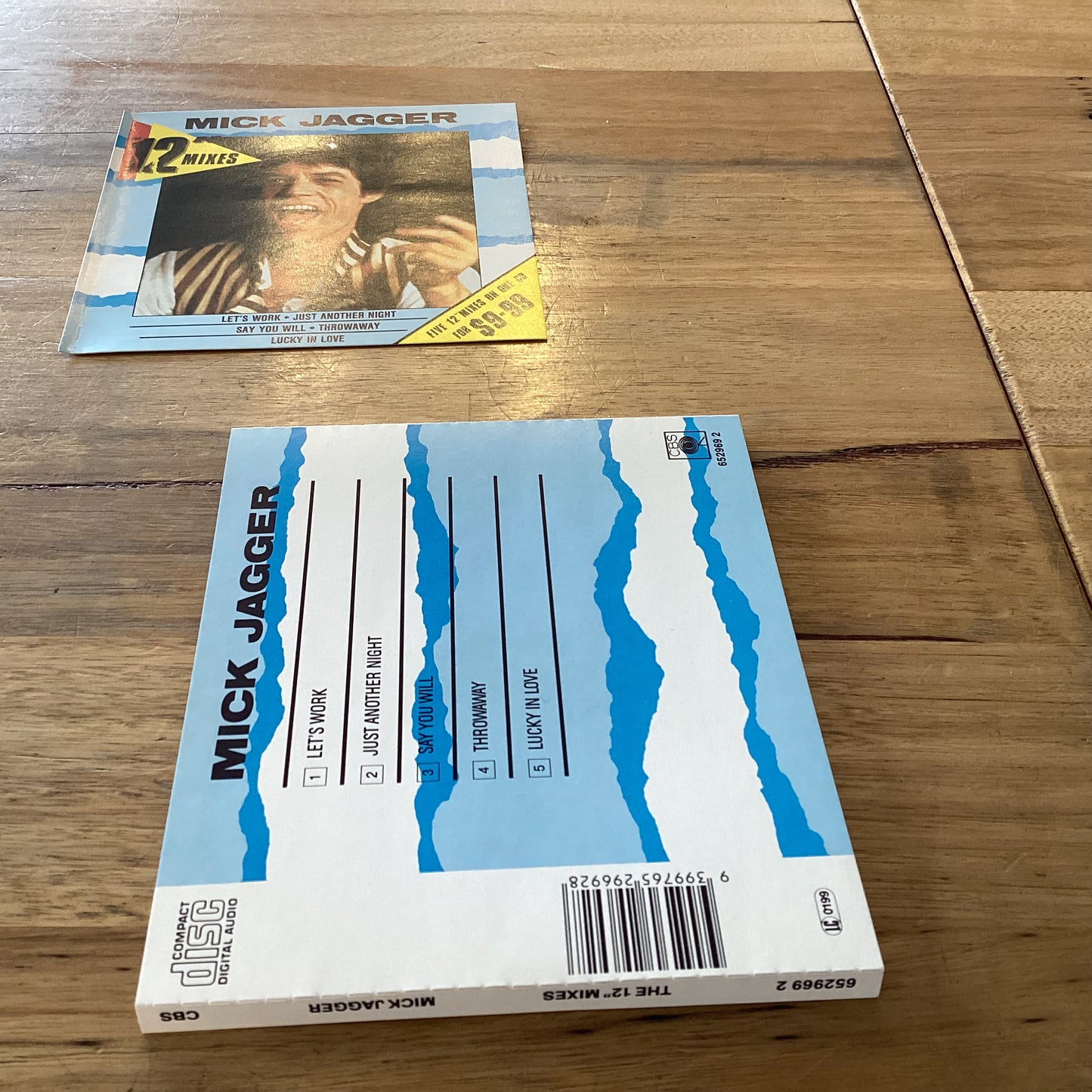 Mick Jagger – The 12" Mixes, Australia 1988 CD, CBS – 652969 2