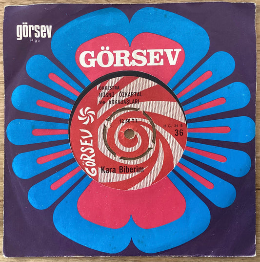 Hüsnü Özkartal Ve Arkadaşları ‎– Trakya Karşılaması / Kara Biberim. Görsev – 36, Turkish 7" Single