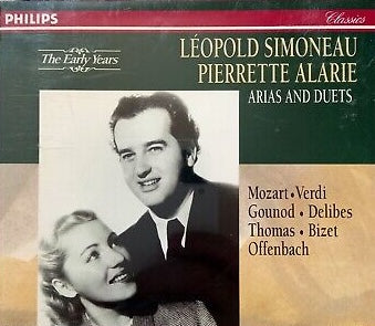 Leopold Simoneau, Pierrette Alarie – Arias And Duets - The Early Years. 2xCD Germany Philips Classics 438 953-2