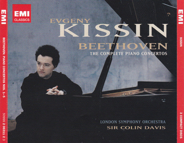 Beethoven - Evgeny Kissin, London Symphony Orchestra, Sir Colin Davis – The Complete Piano Concertos, 3xCD EU 2010 EMI Classics – 2 06311 2
