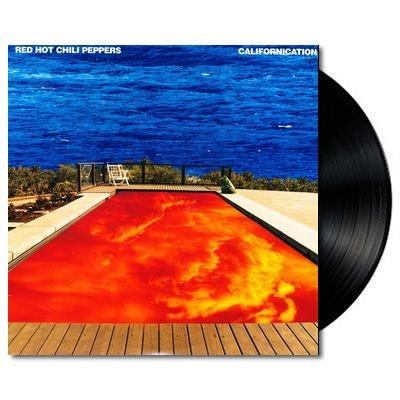 Red Hot Chili Peppers - Californication album cover vinyl LP featuring a pool with red water.