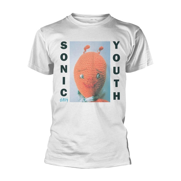 A white Sonic Youth t-shirt with a graphic print of a detail from a work by the prolific late American artist Mike Kelley.