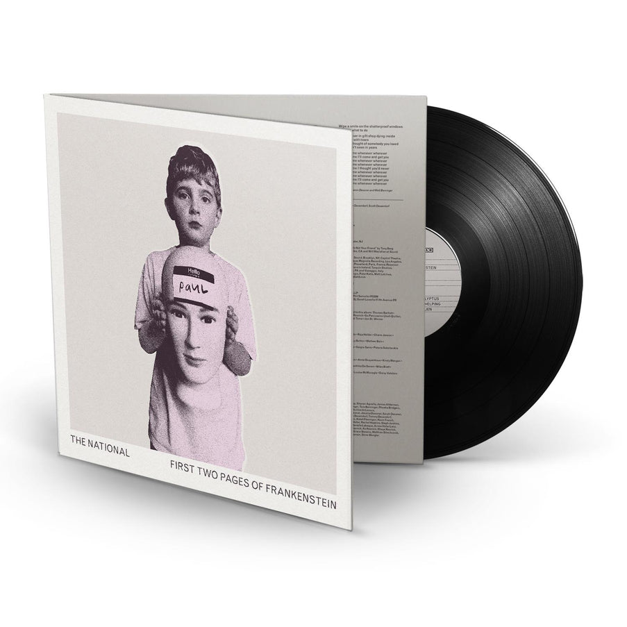 First Two Pages Of Frankenstein vinyl by The National, indie rock LP cover art