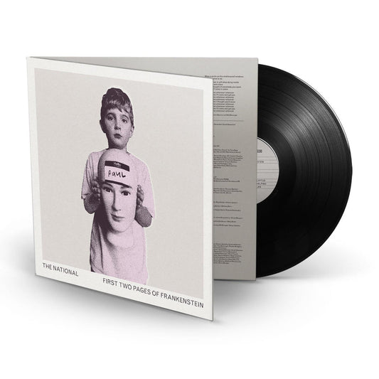 First Two Pages Of Frankenstein vinyl by The National, indie rock LP cover art