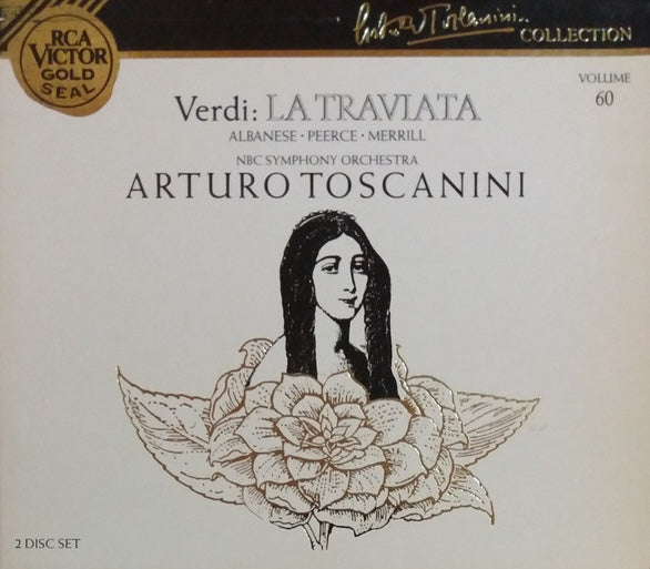 Verdi ‎– La Traviata, Albanese, Peerce, Arturo Toscanini. 2xCD E.U. 1990 RCA Victor Gold Seal ‎– GD60303