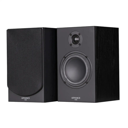 side view of Advance Paris KC 100 passive bookshelf speakers as a pair