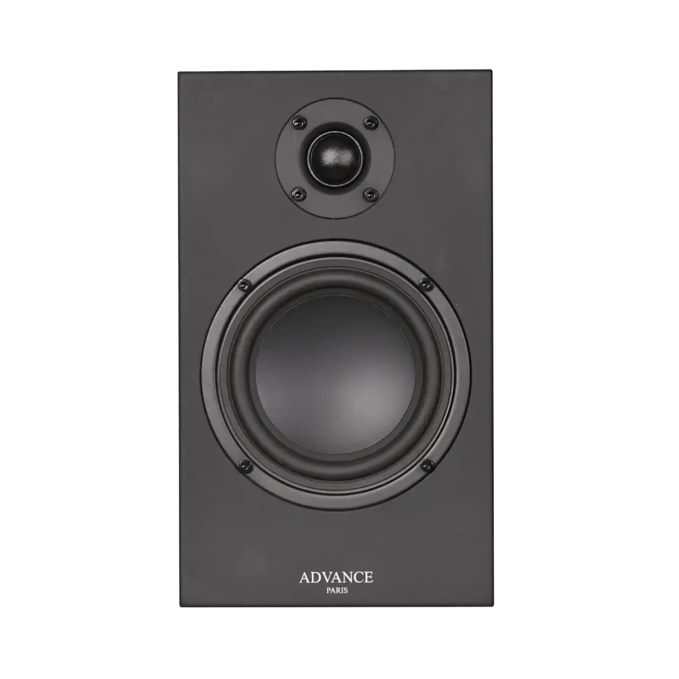 front view of single Advance Paris KC 100 passive bookshelf speakers