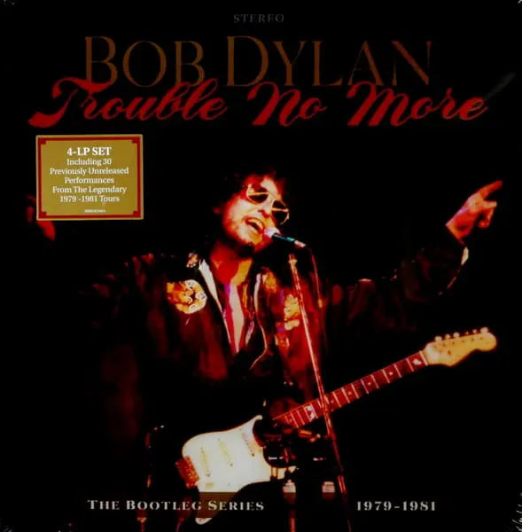 Bob Dylan Trouble No More 4xLP + 2xCD Box Set, collectible vinyl/CD, folk rock, live recordings, archival box set