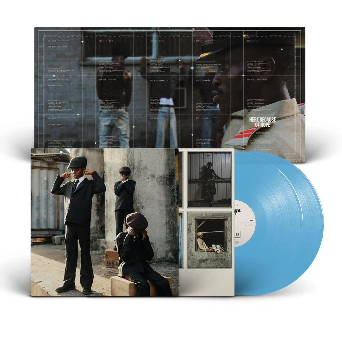 Ezra Collective ‎– Here Because Of Hope, 2x Ocean Blue Vinyl LP