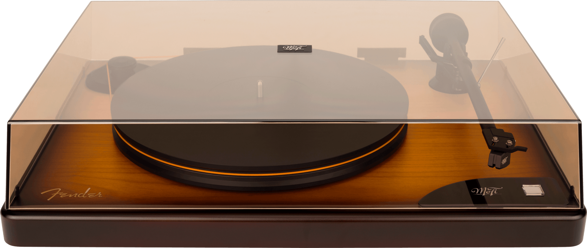 PrecisionDeck Fender turntable by Mobile Fidelity with enclosure down