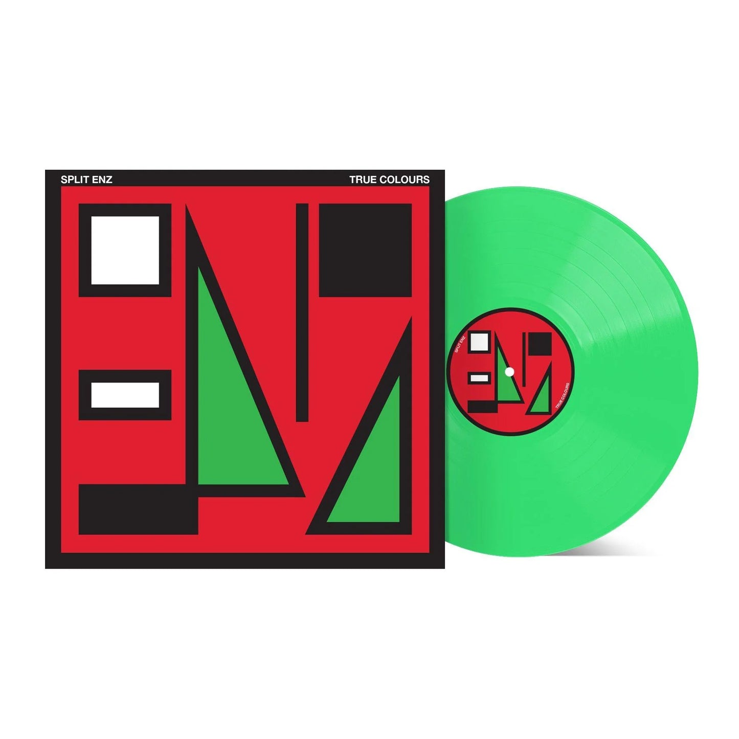 True Colours green vinyl by Split Enz album cover art