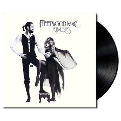 Rumours vinyl by Fleetwood Mac, classic rock collectible vinyl, iconic black and white cover with band photo