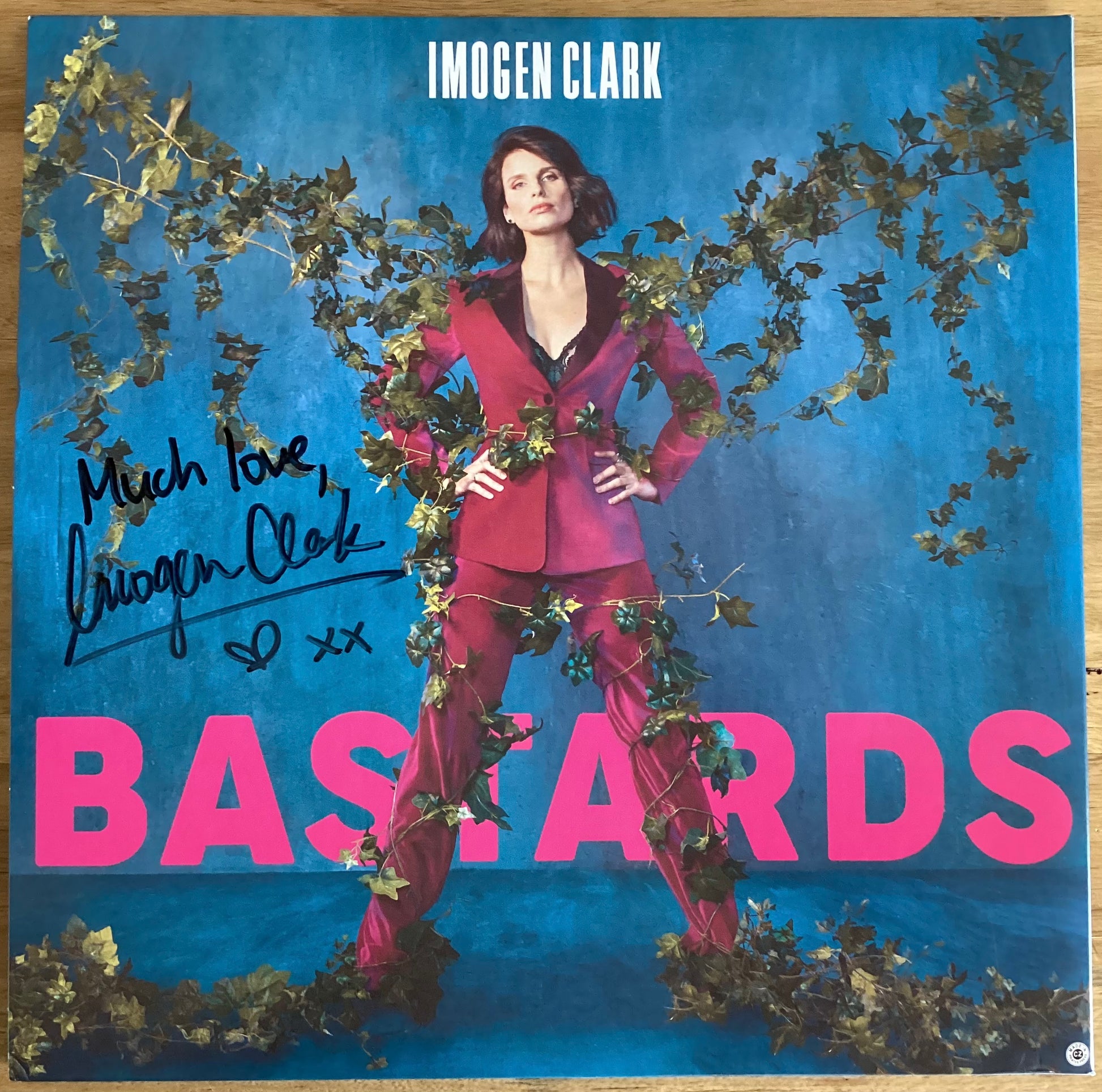 Imogen Clark The Making Of Me / Bastards signed 2xLP vinyl, pop-rock album, bold portrait cover