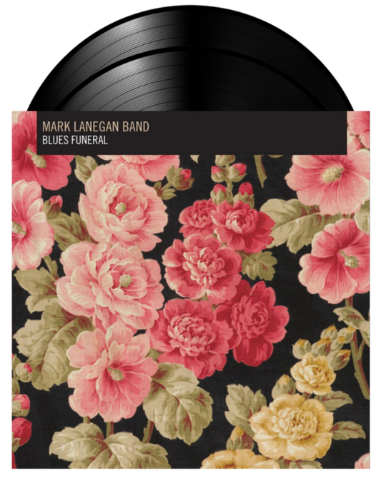 Vinyl LP record of Mark Lanegan Band - Blues Funeral with a floral pattern on the cover.