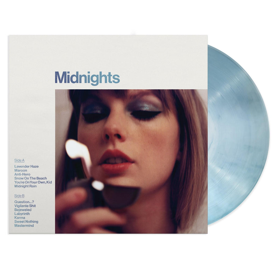 cover art for Midnights moonstone blue vinyl LP by Taylor Swift